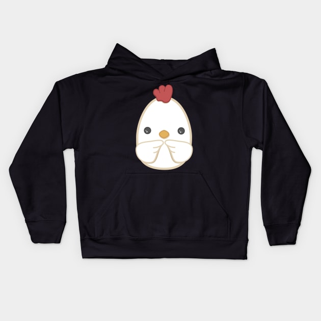 Bashful Chickey Jr Kids Hoodie by seekingcerulean